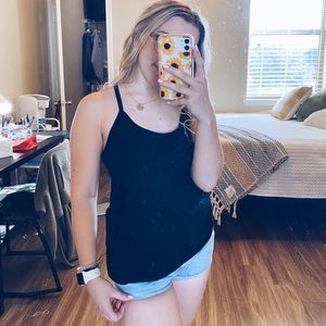 black tank top
